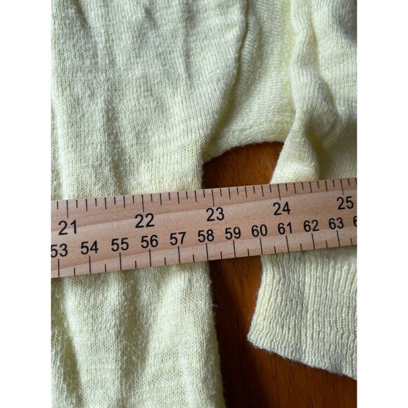 Anthropologie Moth Lightweight Lime Yellow Sweater Top Dolan 3/4 sleeve SP - Picture 5 of 7